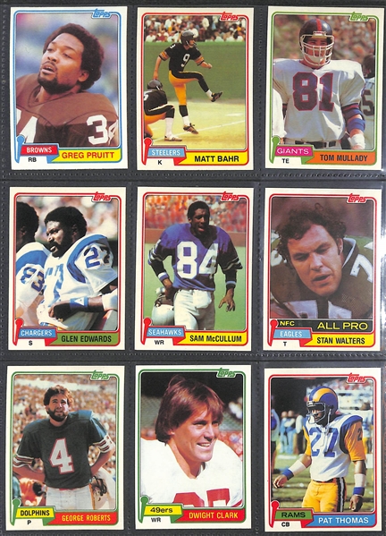 Mostly Pack-Fresh 1981 Topps Complete Football Set w. Joe Montana, Art Monk, Dwight Clark Rookies (All 528 Cards)